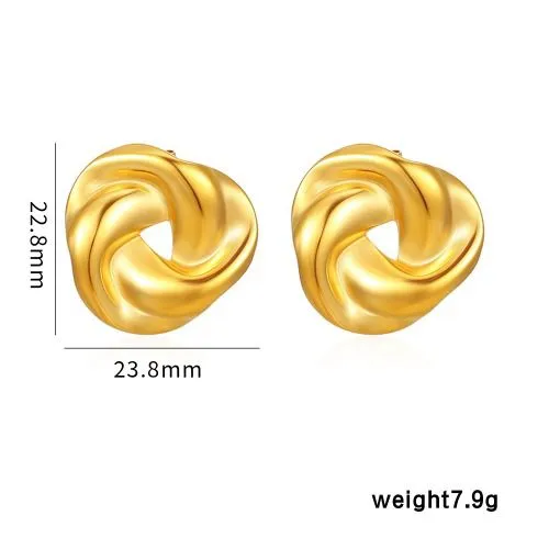 Stud Earrings Gold