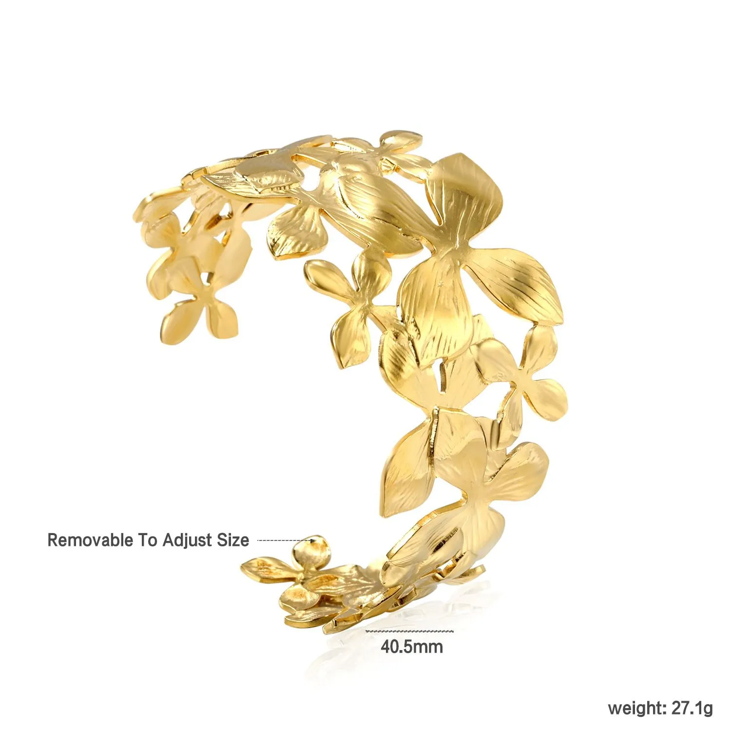 Flower adjustable bracelet