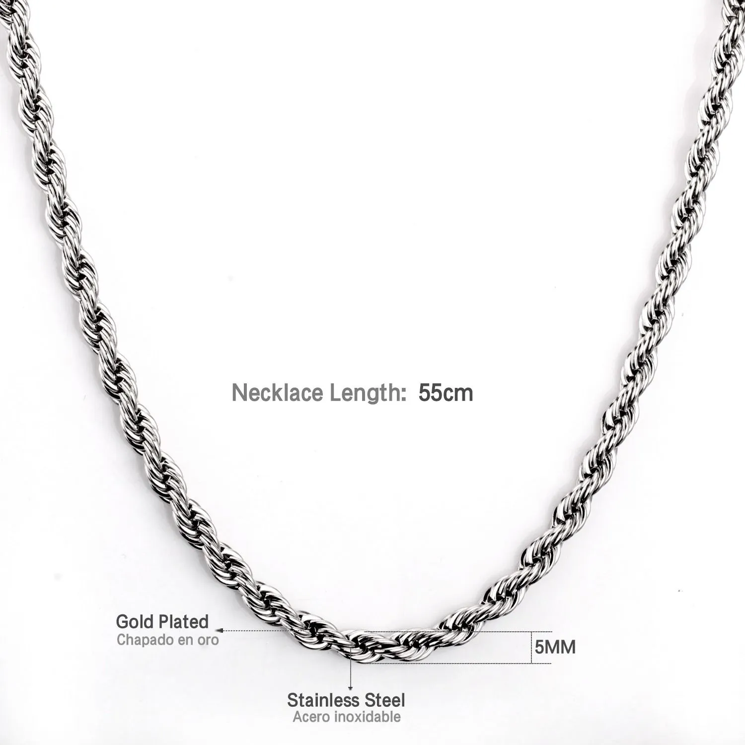 Rope chain silver