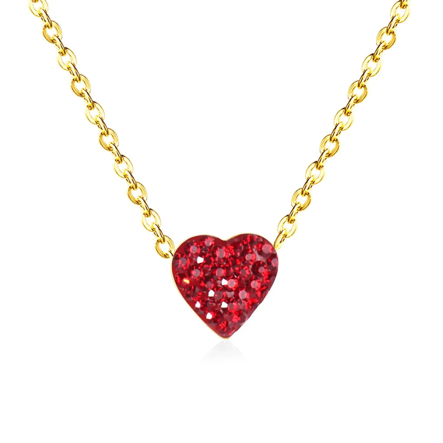 Heart necklaces red
