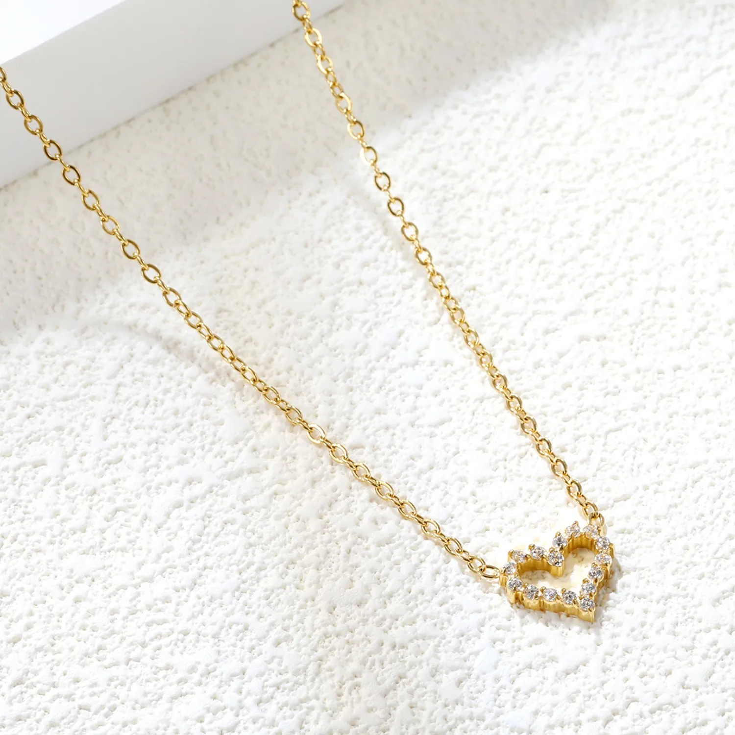 Diamond heart necklaces