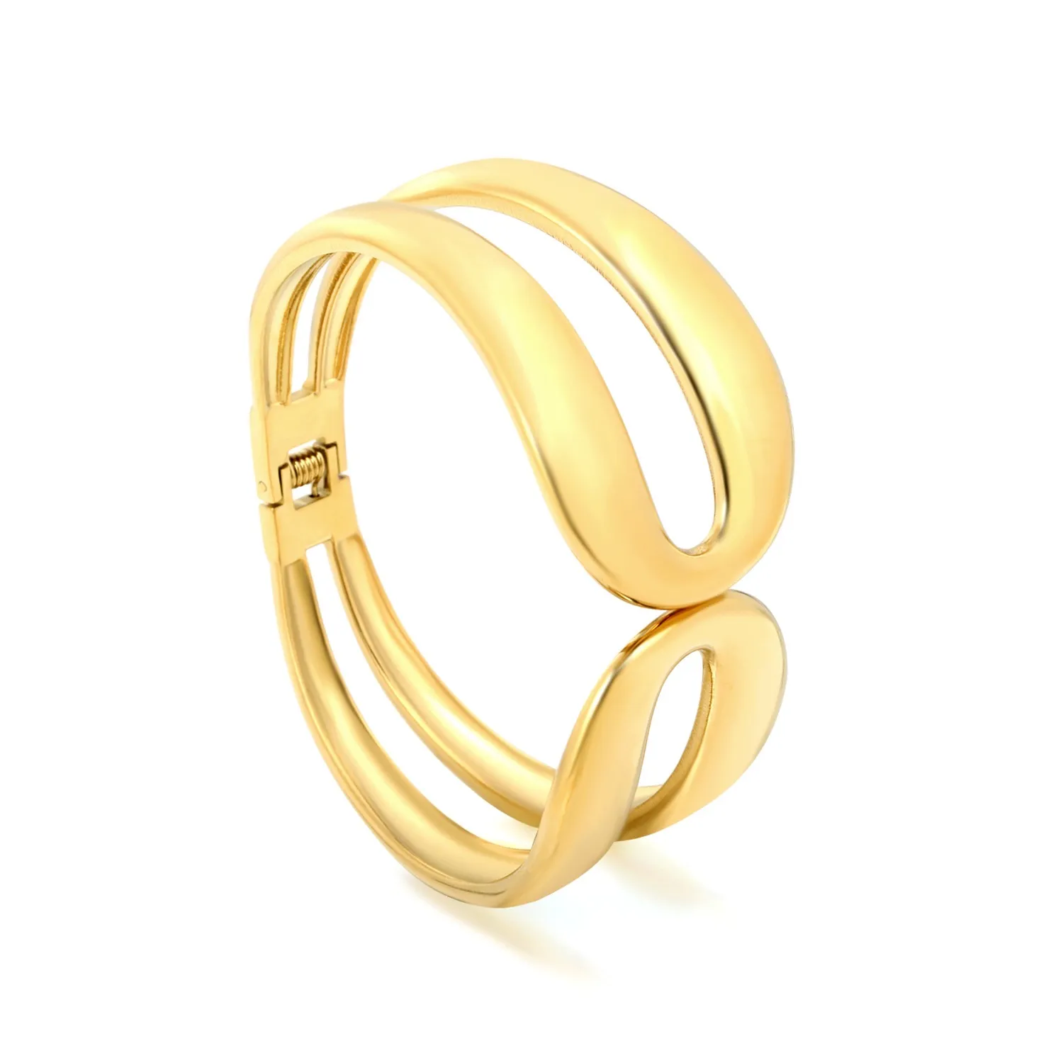 Open wide cuff bracelet